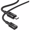 Дата кабель USB-C M/F 1.2m extension U107 black HOCO (6931474789990) - Image 3