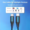 Дата кабель USB-C to Micro 5P 1.5m 10W black VENTION (COVBG) - Image 5