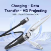 Дата кабель USB-C M/F 1.0m 100W 10Gbps 4K60Hz Vention (TRFBF) - Image 4