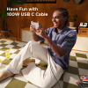 Дата кабель USB-C to USB-C 1.0m PD 100W display L509 black Ugreen (35501) - Image 8