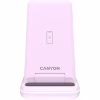 Зарядное устройство Canyon WS-304 Foldable 3in1 Wireless charger Iced Pink (CNS-WCS304IP) - Image 2