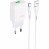 Зарядний пристрій HOCO C72Q Glorious USB QC3.0 + cable USB to USB-C 18W White (6931474732552) - Image 2