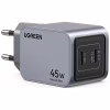 Зарядное устройство Ugreen 2xUSB-C PD45W GaN X707 gray (35008) - Image 2