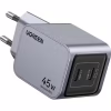Зарядний пристрій Ugreen 2xUSB-C PD45W GaN X707 gray (35008) - Image 3