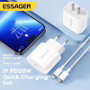 Зарядний пристрій Essager USB-C PD20W + cable USB-C to Lightning white (EFJB02-XBL02-T) - Image 3