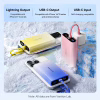 Батарея универсальная Vention 10000mAh 22,5W PD, USB-A, USB-C In/Out, Lightning In/Out, LED display, Blue (FHZL0) - Image 6