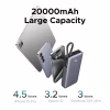 Батарея універсальна Ugreen 20000mAh 45W with Built-in Cable (PB536 55988B) - Image 8