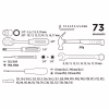 Набір інструментів Top Tools 1/4", 3/8", 73 ед. (38D500) - Image 2