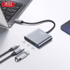 Концентратор XO USBC to USBCPD100W + HDMI 4K30Hz + USB 3.0 grey (HUB011.tranish) - Image 3