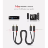 Кабель мультимедийный 2xRCA M to 2xRCA M 1.0m AV104 black Ugreen (30747) - Image 4