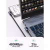 Дата кабель USB-C to USB-C 1.0m 100W (20V/5A) 90° corner braided black Ugreen (70696) - Image 2
