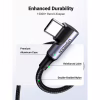 Дата кабель USB-C to USB-C 1.0m 100W (20V/5A) 90° corner braided black Ugreen (70696) - Image 4