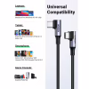 Дата кабель USB-C to USB-C 1.0m 100W (20V/5A) 90° corner braided black Ugreen (70696) - Image 7
