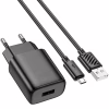 Зарядное устройство HOCO C134A Solid USB + cable USB to Micro 5P Black (6942007621335) - Image 2