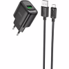 Зарядний пристрій HOCO C140A Smart USB QC3.0 + USB to cable Micro Black (6942007627801) - Image 2