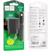 Зарядное устройство HOCO CS13A Ocean USB-C PD20W + cable USB-C to Lightning Black (6942007603829) - Image 4