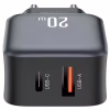 Зарядное устройство XO L154 USB-C PD20W + USB-A QC3.0 Black (L154.black) - Image 2