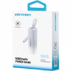 Батарея універсальна Vention 5000mAh 20W PD, USB-C In/Out, Lightning In/Out, with cable, Gradient Gray (FHWM0) - Image 2