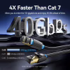Патч-корд 1m S/FTP cat 8 RJ-45 black Vention (IKABF) - Image 3