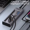 Концентратор Promate USB-C 10-in-1 5xUSB-C + 5xUSB gray (gegahub-5g) - Image 3