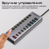 Концентратор Promate USB-C 10-in-1 5xUSB-C + 5xUSB gray (gegahub-5g) - Image 4