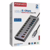 Концентратор Promate USB-C 10-in-1 5xUSB-C + 5xUSB gray (gegahub-5g) - Image 6