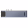 Концентратор Baseus USB-C Thunderbolt 7-in-1 2xUSB 3.0 + 1xUSB-C PD + HDMI 4K60Hz + SD/TF + 1xRJ45 1000Mbps gray (CAHUB-L0G) - Image 2