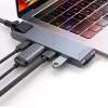 Концентратор Baseus USB-C Thunderbolt 7-in-1 2xUSB 3.0 + 1xUSB-C PD + HDMI 4K60Hz + SD/TF + 1xRJ45 1000Mbps gray (CAHUB-L0G) - Image 5