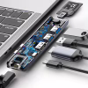 Концентратор Baseus USB-C Thunderbolt 7-in-1 2xUSB 3.0 + 1xUSB-C PD + HDMI 4K60Hz + SD/TF + 1xRJ45 1000Mbps gray (CAHUB-L0G) - Image 8