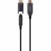 Кабель мультимедійний HDMI M to HDMI M 20.0m V2.0 AOC 4K60Hz gold Cablexpert (CCBP-HDMID-AOC-20M) - Image 2