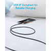 Дата кабель USB 2.0 AM to USB-C 1.8m nylon 322 black Anker (A81H6G11) - Image 3