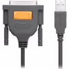 Кабель для принтера USB 2.0 to DB25 2.0m US167 black Ugreen (20224) - Image 2