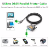 Кабель для принтера USB 2.0 to DB25 2.0m US167 black Ugreen (20224) - Image 7