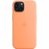 Чохол до мобільного телефона Apple iPhone 15 Silicone Case with MagSafe Orange Sorbet (MT0W3ZM/A) - Image 5