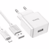 Зарядное устройство HOCO C106A charger set(iP) White (6931474783899) - Image 5