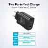Зарядний пристрій Vention 2xUSB 38W (USB-C+USB-A) PD+QC3.0 black (FBIB0-EU) - Image 3