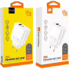 Зарядное устройство WUW C209 1xUSB-C PD45W + 1xUSB QC3.0 18W White (WUW-C209) - Image 2