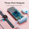 Батарея універсальна Vention 4800mAh 22,5W PD, USB-C In/Out, LED display, with built-in USB-C cable Black (FHQB0) - Image 7