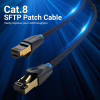 Патч-корд 0.5m S/FTP cat 8 RJ-45 COPPER black Vention (IKGBD) - Image 2