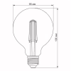 Лампочка Videx Filament G95FAD 7W E27 2200K 220V (VL-G95FAD-07272) - Image 3