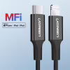 Дата кабель USB-C to Lightning 1.0m US1713A Nickel Plating ABS Shell Black Ugreen (60751) - Image 2
