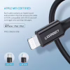 Дата кабель USB-C to Lightning 1.0m US1713A Nickel Plating ABS Shell Black Ugreen (60751) - Image 3