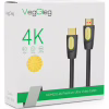 Кабель мультимедийный HDMI M to HDMI M 5.0m V2.0 4K UHD black VEGGIEG (YT-HDMI(M)/(M)HA-5/19714) - Image 3