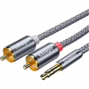 Кабель мультимедийный 3.5mm M to 2xRCA M 1.0m Essager (EYPZJ-MY0H) - Image 2