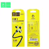 Дата кабель USB 2.0 AM to Lightning + Micro 5P + Type-C magnetic black Denmen (DN-D09E-BK) - Image 3
