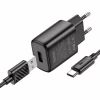 Зарядное устройство HOCO C134A USB + cable USB to USB-C 2.4A black (6942007621359) - Image 2