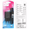 Зарядное устройство HOCO C134A USB + cable USB to USB-C 2.4A black (6942007621359) - Image 4