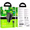 Зарядний пристрій HOCO CS23A USB-C PD30W + 1xUSB QC3.0 + cable USB-C to Lightning black (6942007609951) - Image 2