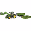 Масштабная модель автомобиля Bruder трактор John Deere 7R 350 с погрузчиком и прицепом (03155) - Image 3