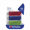 USB флеш накопитель Verbatim 3x16GB Slider Red/Blue/Green USB 2.0 (49326) - Image 8